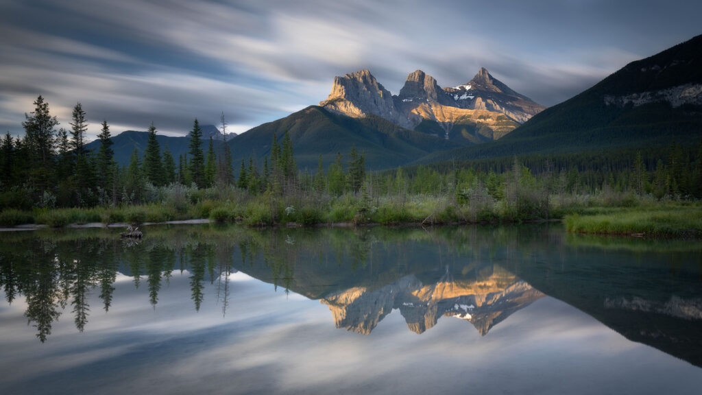 three sisters mountains in Canmore