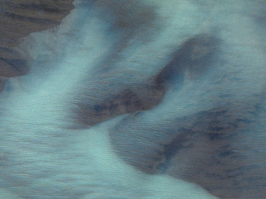 colours and patterns on an arctic river